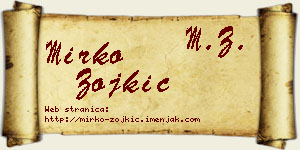 Mirko Zojkić vizit kartica